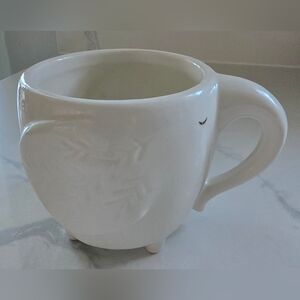 Opal House Embossed Stoneware Elephant 3D‎ Handle Coffee Tea Mug